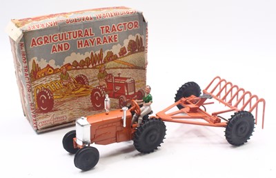 Lot 2029 - Crescent Toys Agricultural Tractor and Hayrake...