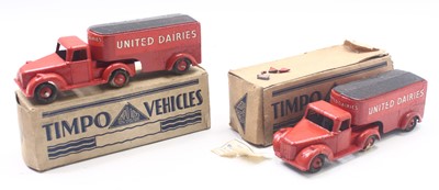 Lot 1671 - Two Timpo diecast united dairies articulated...