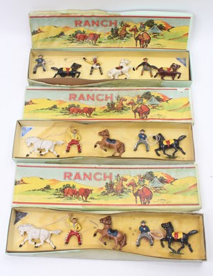 Lot 2038 - Three Timpo Ranch boxed sets, comprising five -...