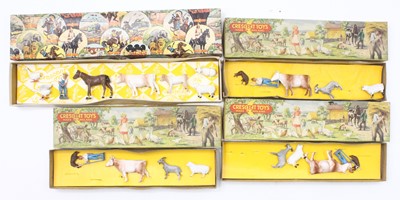 Lot 2049 - Four Crescent Toys farmyard sets, to include...