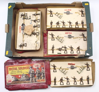 Lot 2085 - Four Crescent toys metal soldiers sets...