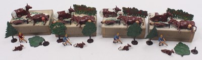 Lot 2040 - Four Crescent scale models milking time sets,...