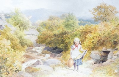 Lot 1067 - JH Mole - The Water Girl in a Yorkshire view,...