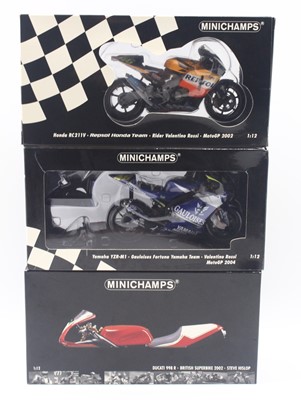 Lot 803 - Minichamps 1/12 scale group of 3 models to...