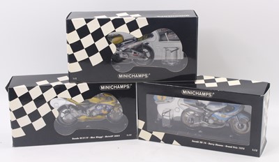 Lot 805 - Minichamps 1/12 scale group of 3 models to...