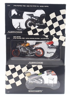 Lot 806 - Minichamps 1/12 scale group of 3 models to...