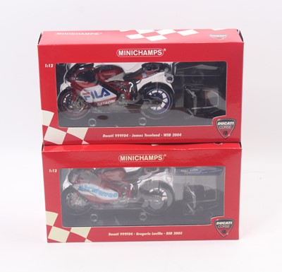 Lot 807 - Minichamps 1/12 scale group of 2 Ducati Corse...