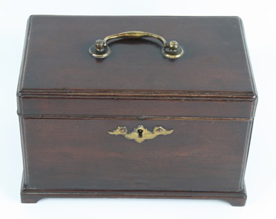 Lot 1262 - A George III mahogany tea caddy, of typical...