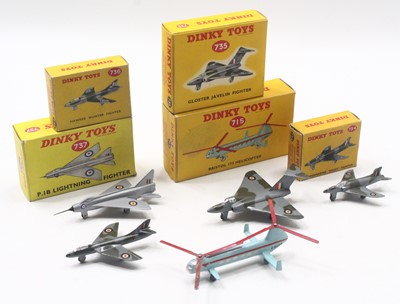 Lot 1359 - Dinky Toys group of 5 various boxed Aircraft...