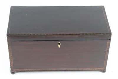 Lot 1259 - A late George III mahogany, boxwood and...