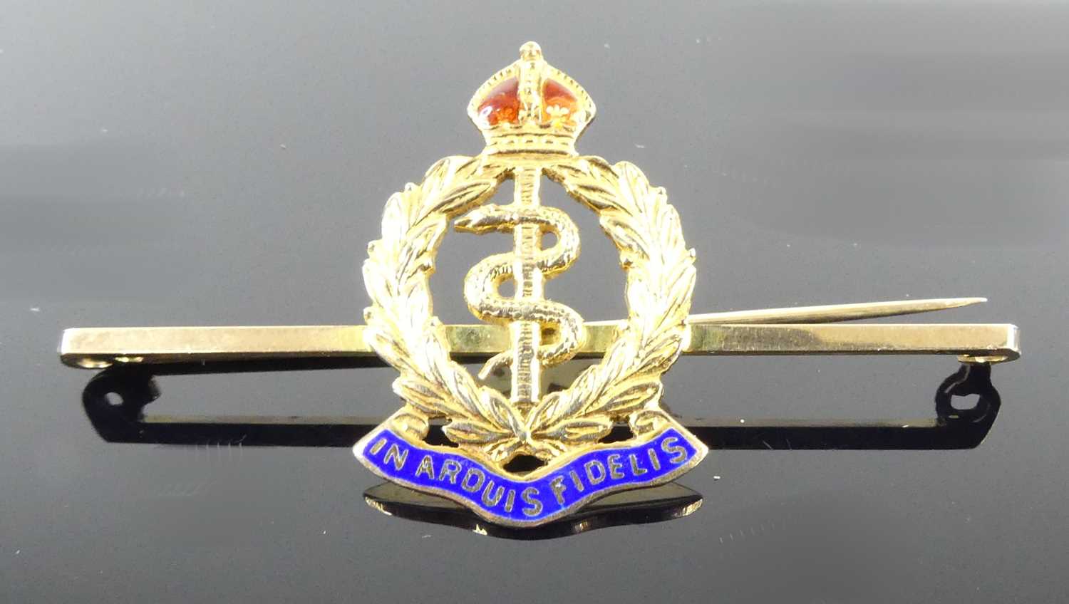 Lot 2544 - A World War One era yellow metal Royal Army...