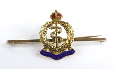 Lot 2544 - A World War One era yellow metal Royal Army...