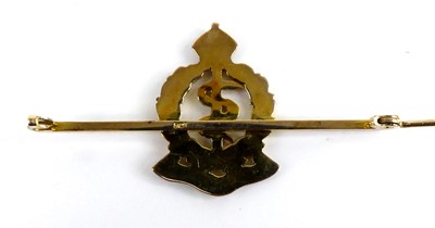 Lot 2544 - A World War One era yellow metal Royal Army...
