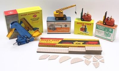 Lot 1458 - Dinky Toys group of 4 construction-related...