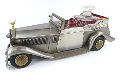 Lot 149 - A novelty pressed metal musical Rolls Royce...
