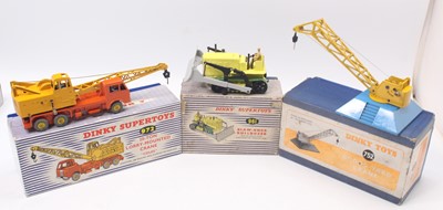 Lot 1434 - Dinky Toys group of 3 construction/earthmoving...