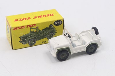 Lot 1409 - Dinky Toys No.674 Austin Champ 'UN' in green...