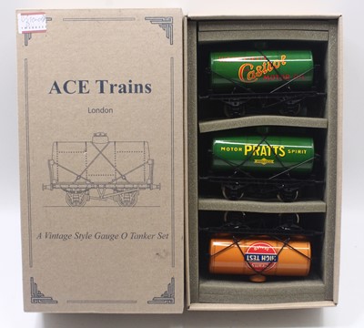 Lot 222 - ACE Trains 0 gauge triple tanker set 5, to...