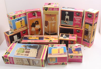 Lot 1863 - Pedigree Sindy Dolls a quantity of furniture,...