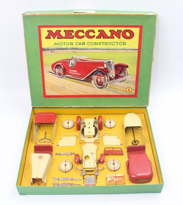 Lot 633 - A Meccano No. 1 Constructor car outfit...