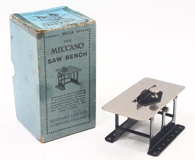 Lot 685 - A Meccano pre-war scarce saw bench, housed in...