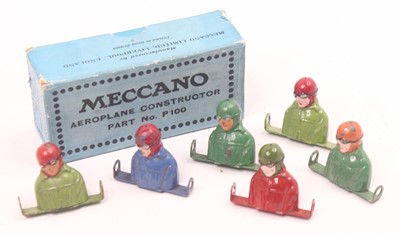 Lot 630 - An original Meccano trade box of six aeroplane...