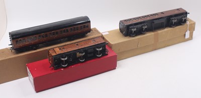 Lot 242 - Three LNER 0 gauge coaches to include a...