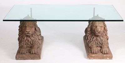 Lot 1400 - A 20th century coffee table having a...