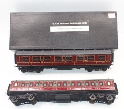 Lot 241 - Two kit-built 0 gauge wooden coaches,...