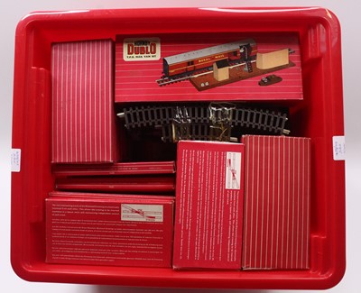 Lot 339 - Large plastic crate containing Hornby-Dublo...