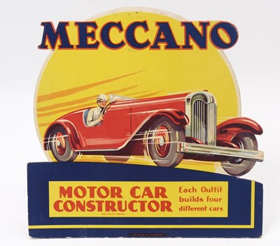 Lot 642 - An original Meccano card advertising sign for...