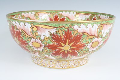 Lot 1053 - A Minton porcelain punch bowl, circa 1820,...