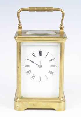 Lot 1355 - Henri Jacot, a French lacquered brass cased...