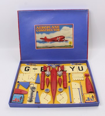 Lot 628 - Meccano No.2 Aeroplane Constructor, c1936, red...