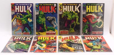Lot 1728 - Marvel Comics The Incredible Hulk (1968-1969)...