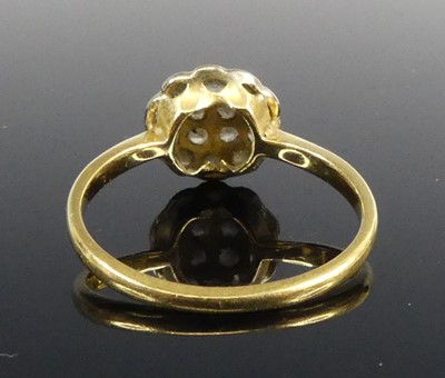 Lot 2593 - A yellow and white metal diamond circular...