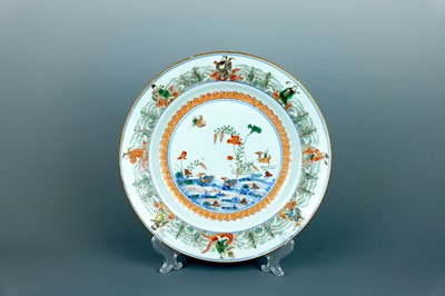 Lot 2078 - A Chinese famille verte dish, Qing Dynasty,...