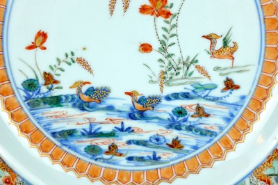 Lot 2078 - A Chinese famille verte dish, Qing Dynasty,...