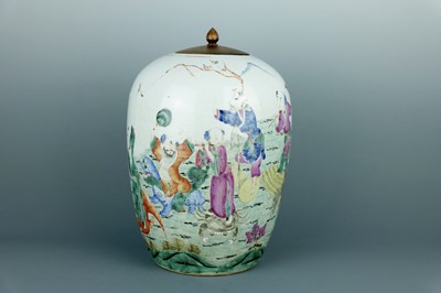 Lot 2079 - A Chinese famille rose ’Eight Immortals’ ovoid...
