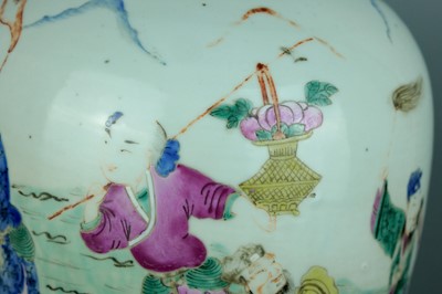 Lot 2079 - A Chinese famille rose ’Eight Immortals’ ovoid...