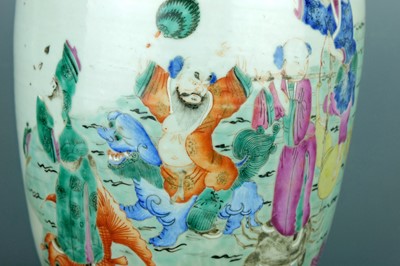 Lot 2079 - A Chinese famille rose ’Eight Immortals’ ovoid...