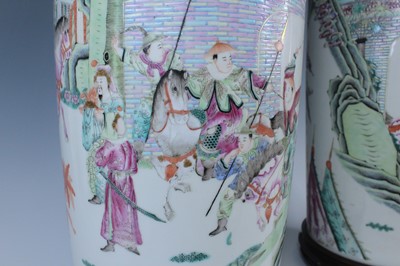Lot 2137 - A pair of large Chinese famille rose “figural”...