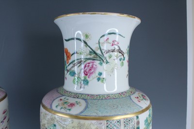 Lot 2137 - A pair of large Chinese famille rose “figural”...