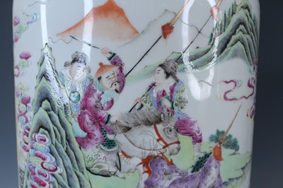 Lot 2137 - A pair of large Chinese famille rose “figural”...
