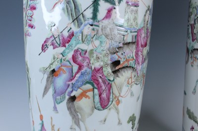 Lot 2137 - A pair of large Chinese famille rose “figural”...