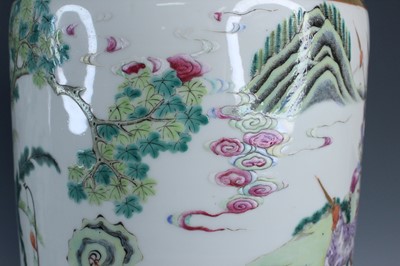 Lot 2137 - A pair of large Chinese famille rose “figural”...