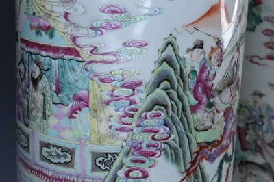Lot 2137 - A pair of large Chinese famille rose “figural”...