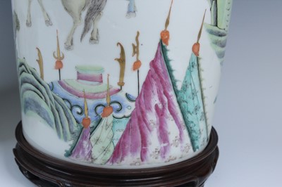 Lot 2137 - A pair of large Chinese famille rose “figural”...