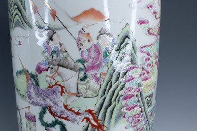 Lot 2137 - A pair of large Chinese famille rose “figural”...