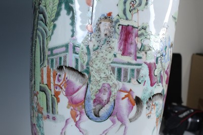 Lot 2137 - A pair of large Chinese famille rose “figural”...